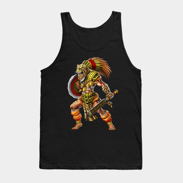 Aztec Jaguar Warrior Tank Top by underheaven